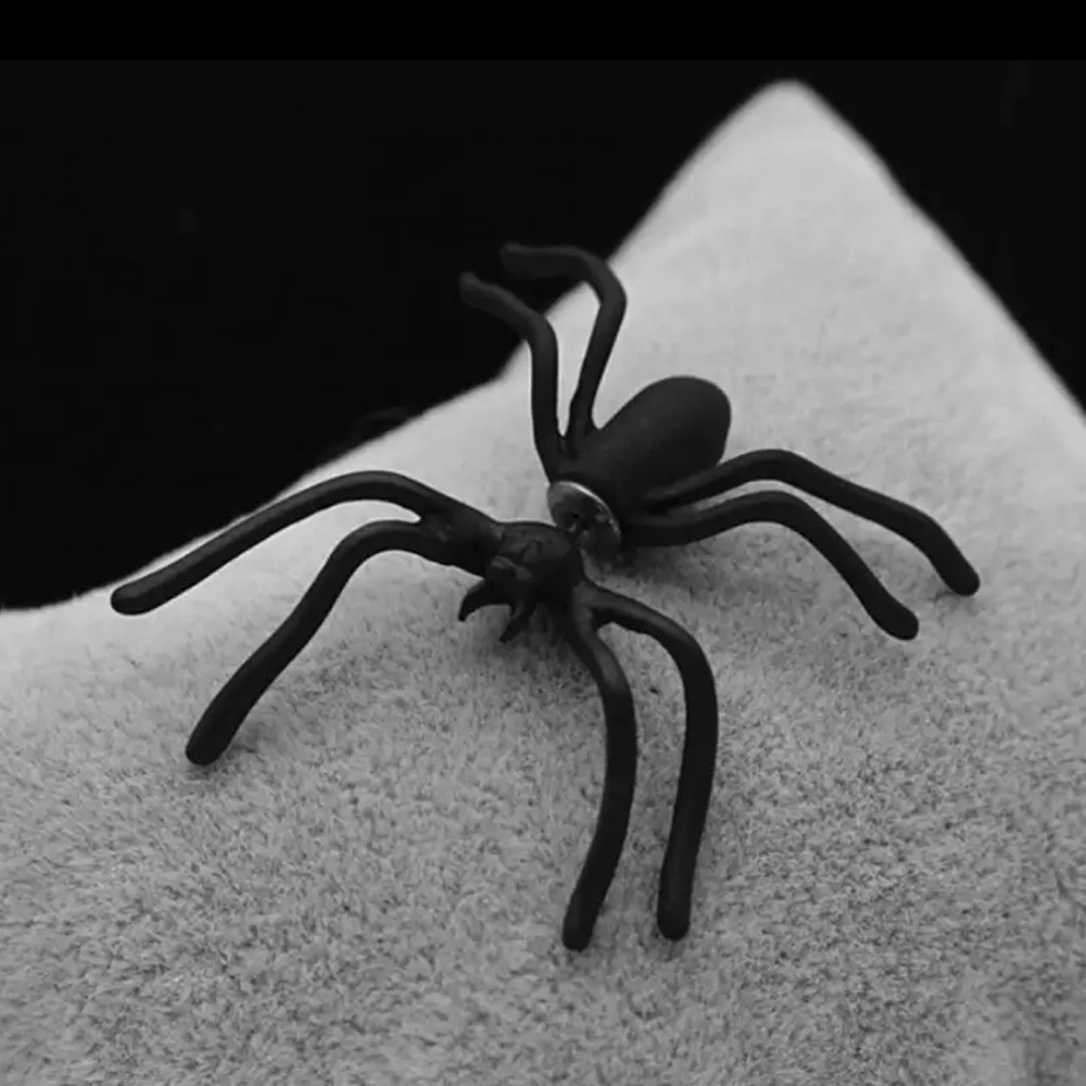 Spider Earring - 1 Piece, Black